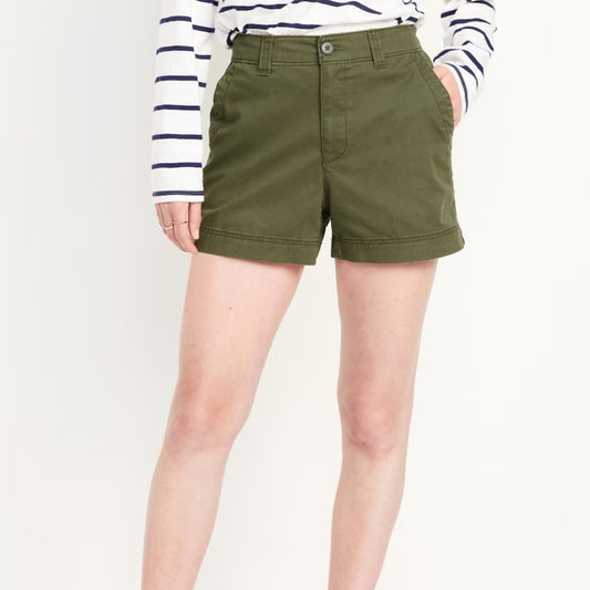 Loft Army Green Shorts