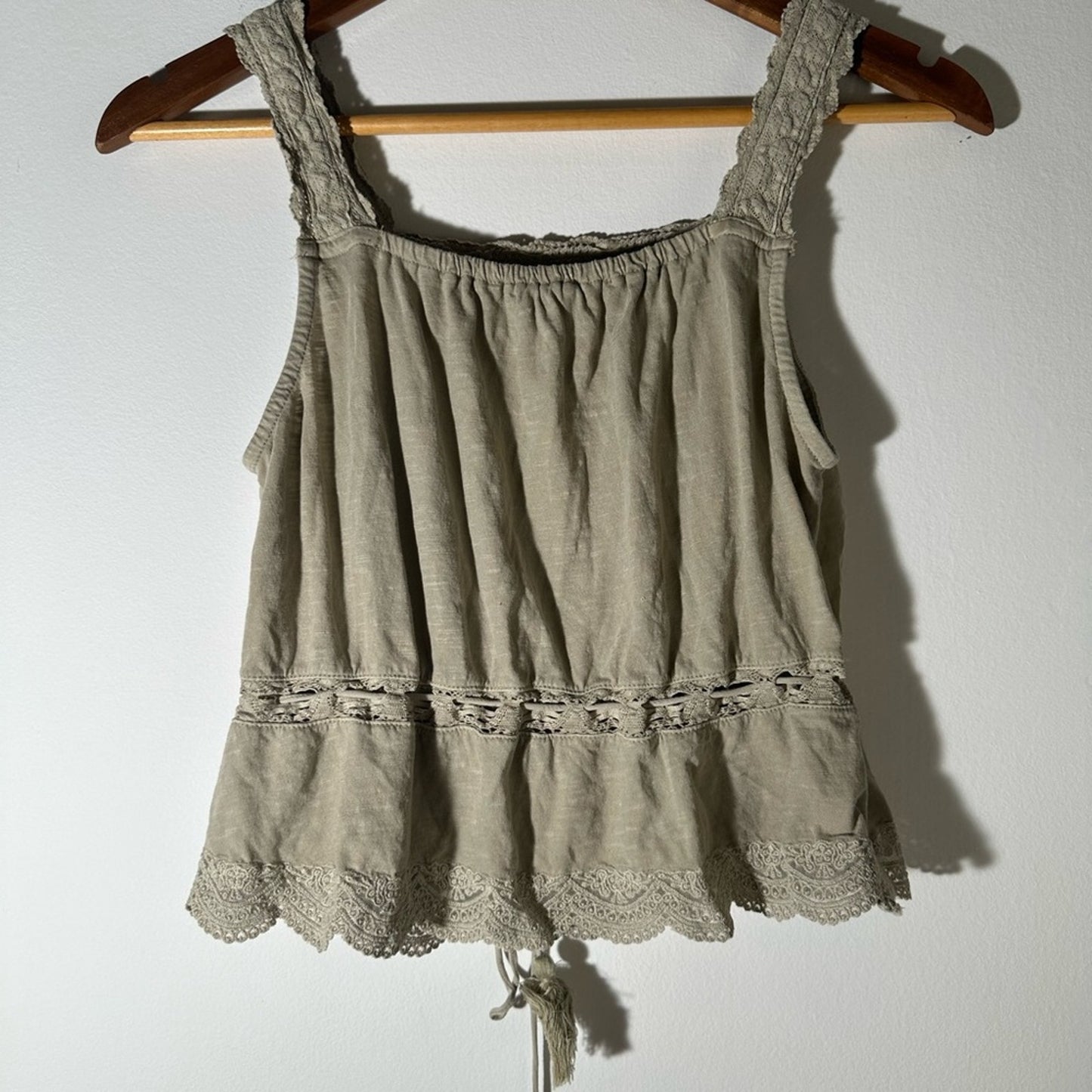 Lucky Brand Embroidered Vintage Lace Tank Top