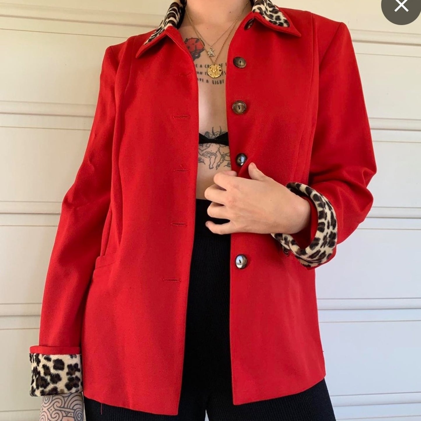 Vintage Ellen Fig Red Jacket