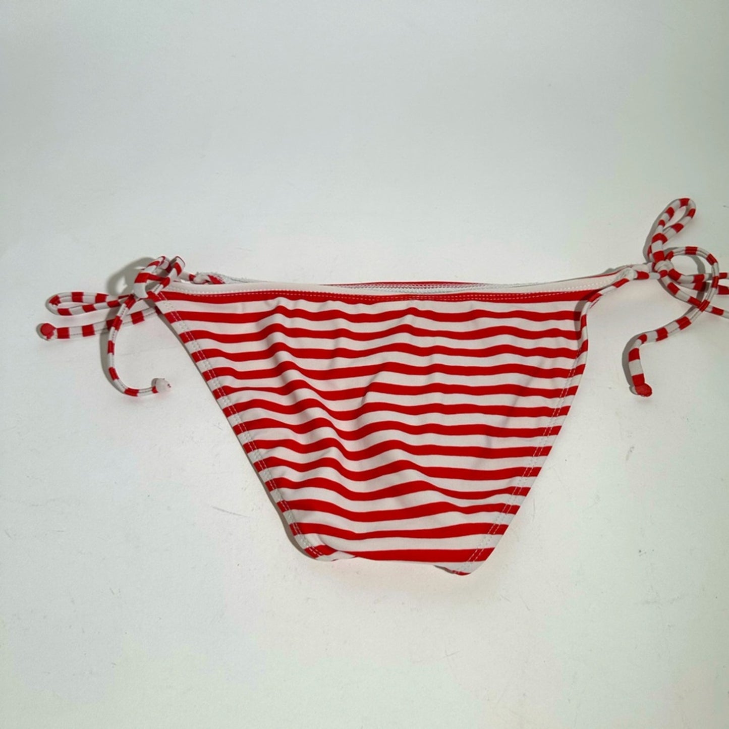 Red & White Striped Bikini Bottom