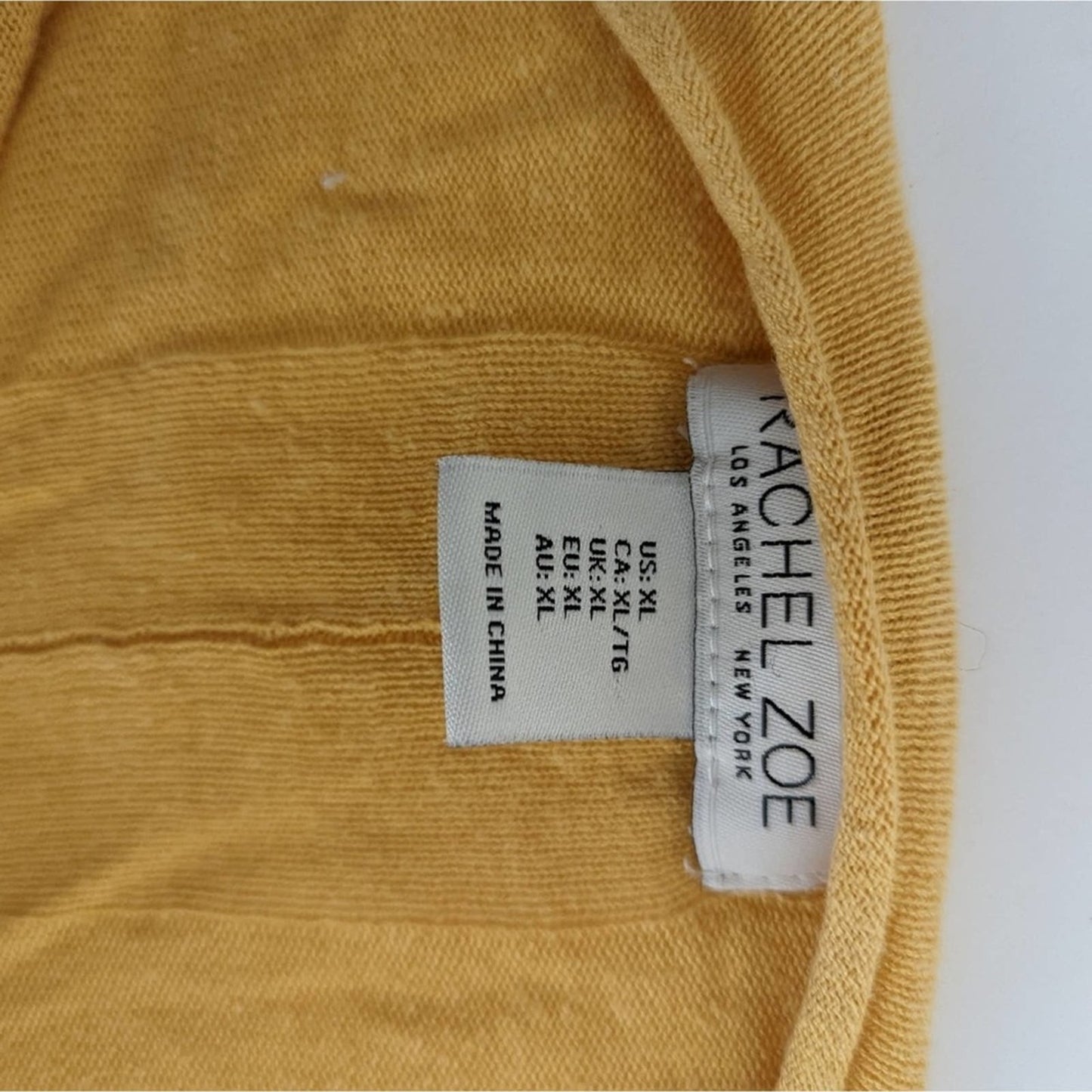 Rachel Zoe Yellow Knit Sweater XL