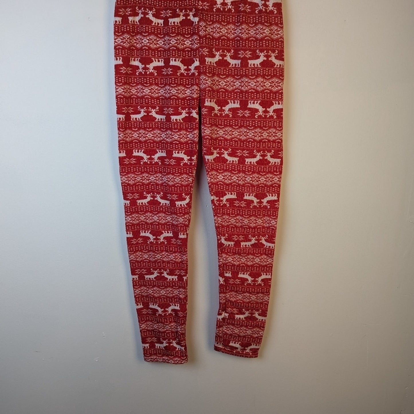 Reindeer Fleece Leggings - Med/Lrg