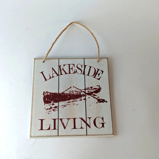 Lakeside Living Wooden 8" Sign