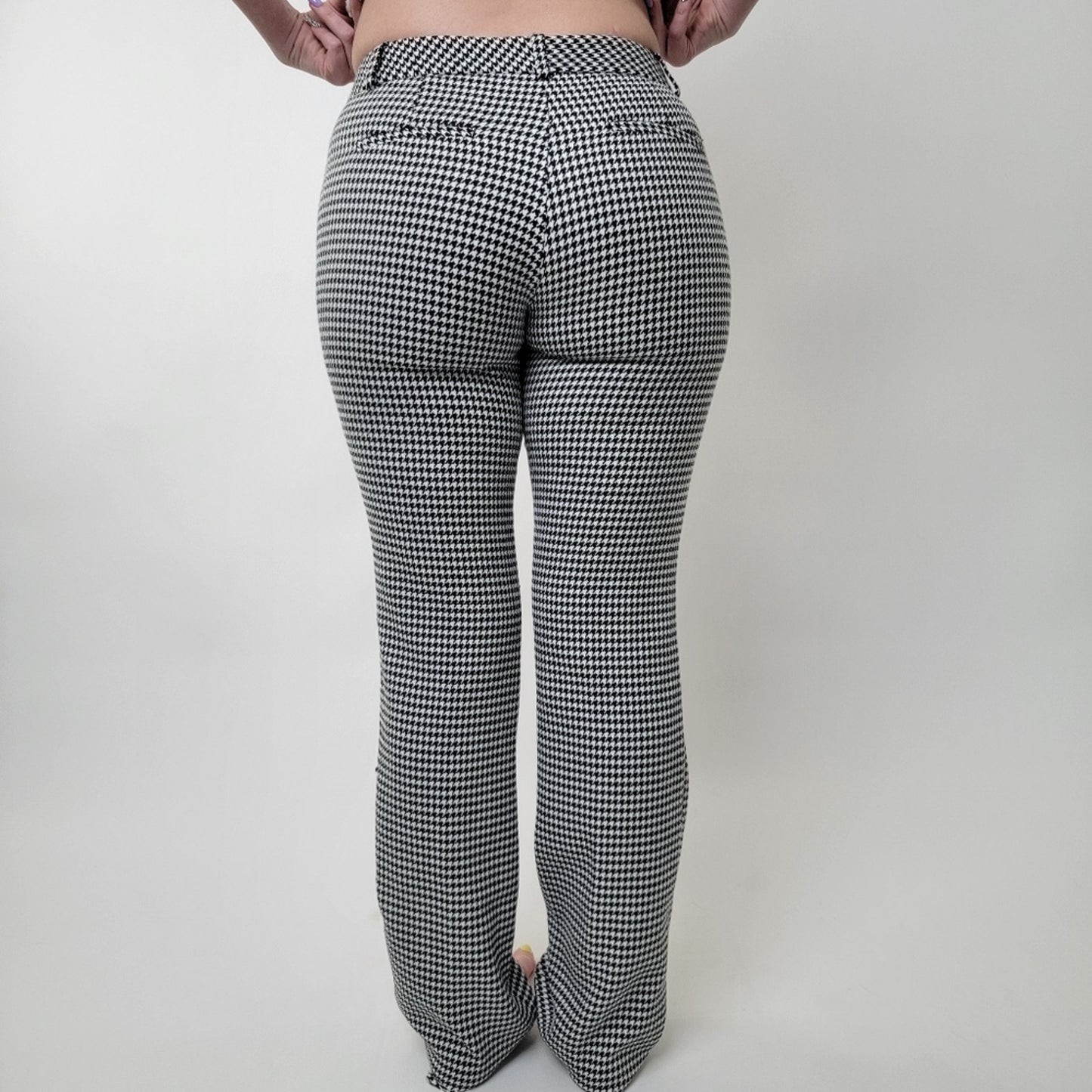 Express Editor High Waisted Houndstooth Pattern Pants 2