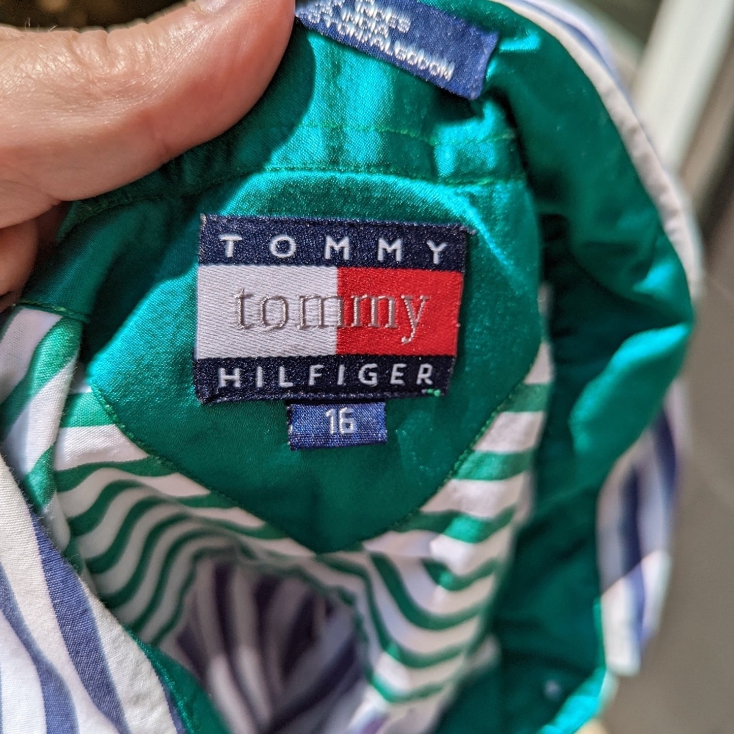 Vintage Tommy Hilfiger Striped Button Front Shirt 16