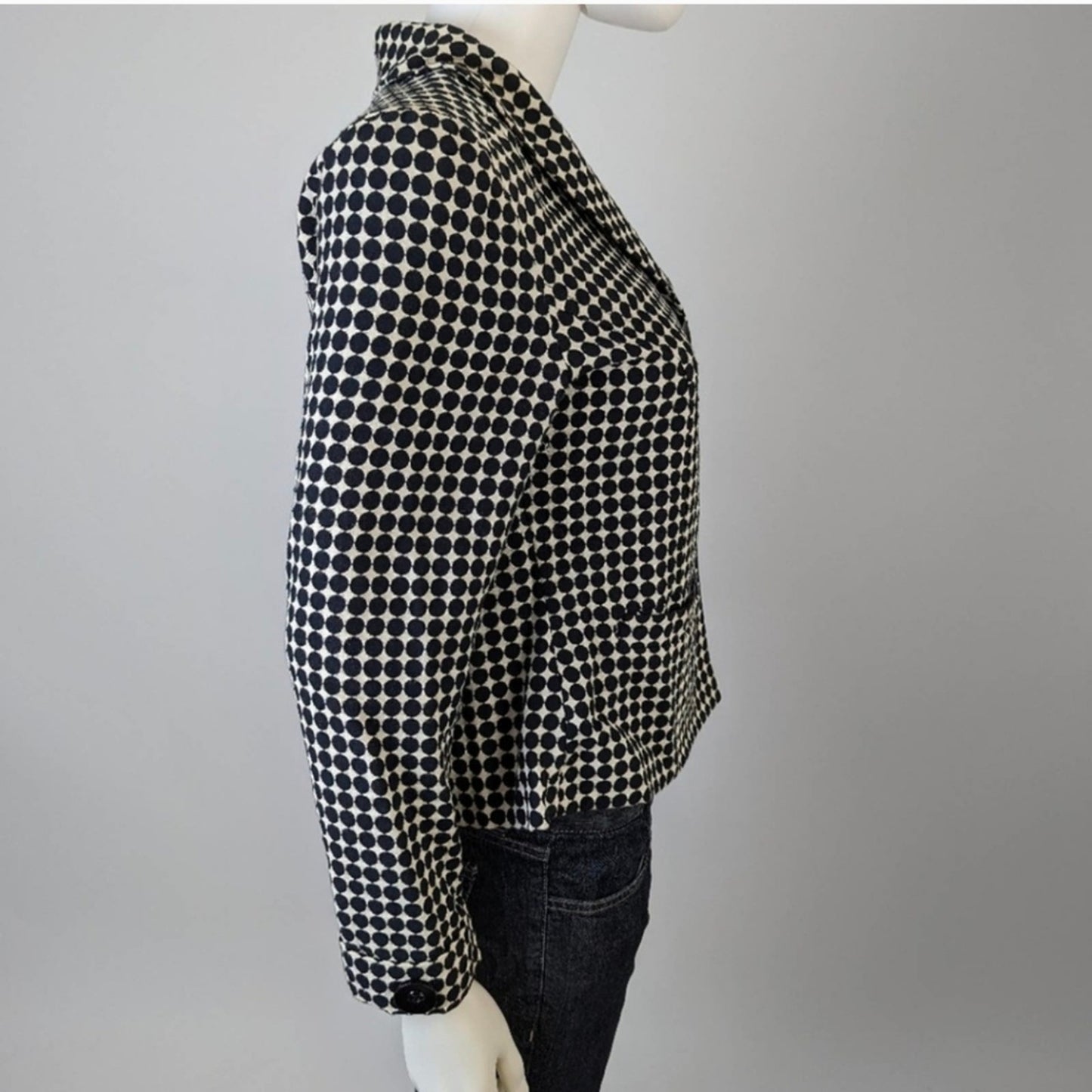 Vintage Polka Dot Cropped Jacket / Medium Petite