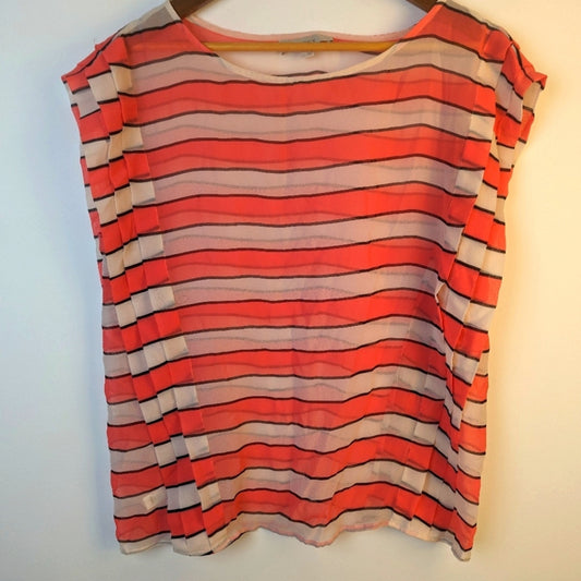 Loft Striped Sheer Top / Large