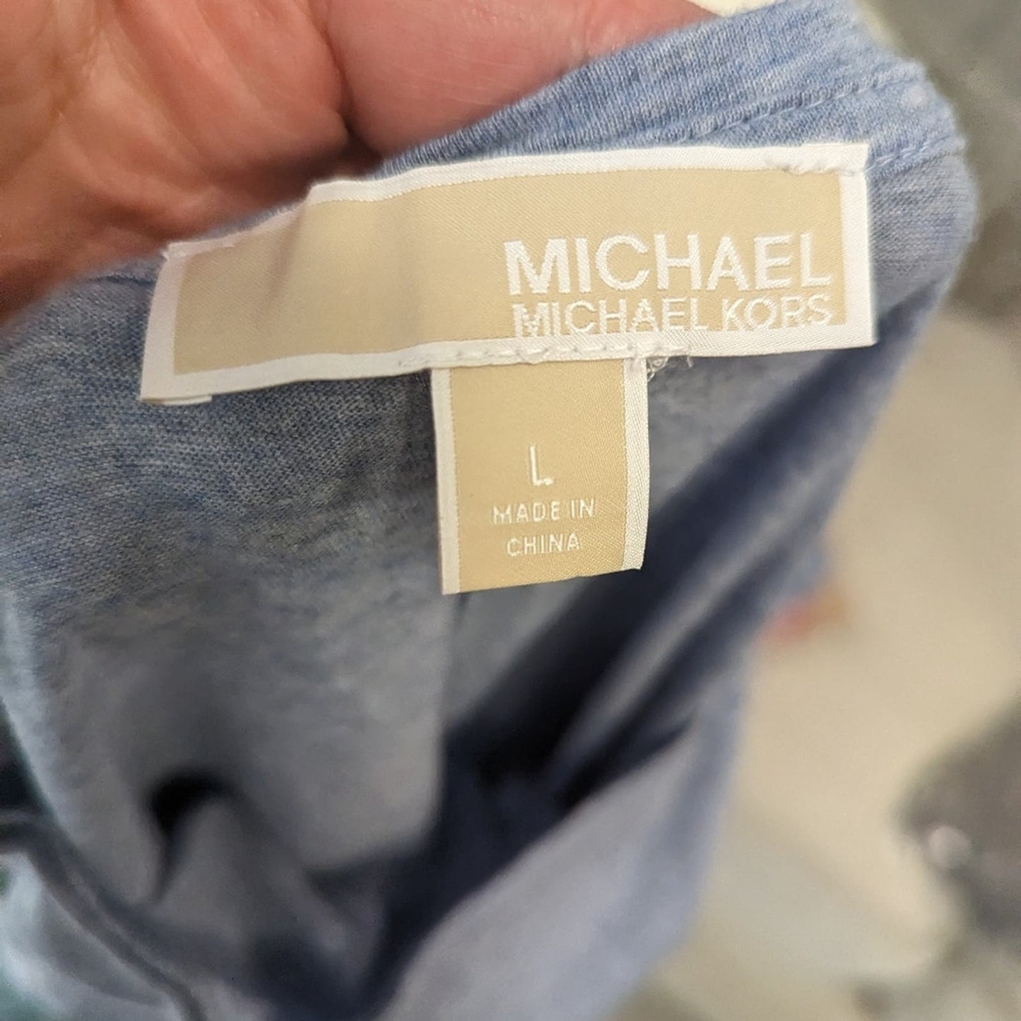 Michael Michael Kors Blue Shirt L