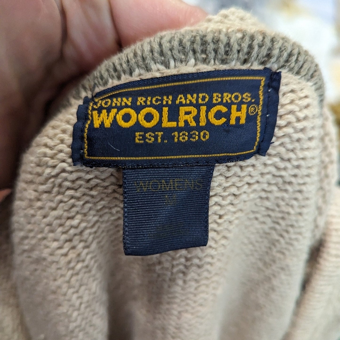 Woolrich Zip Up Hooded Sweater / Medium