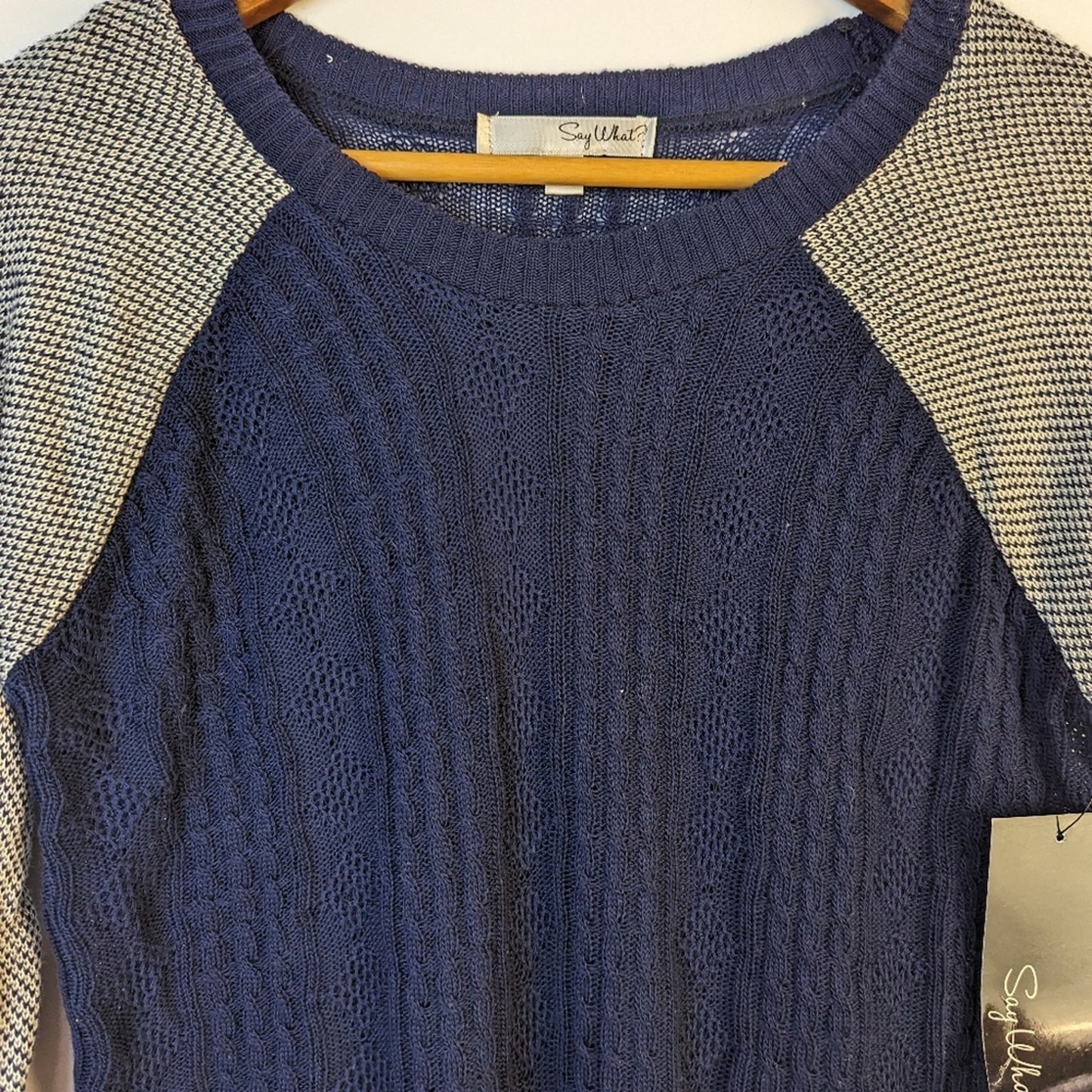 NWT Say What? Knit Shirt / Large