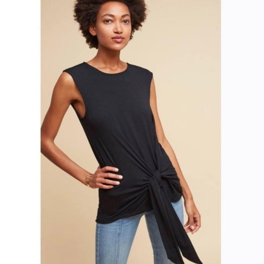 Simply Vera Vera Wang Black Wrap Top - Small