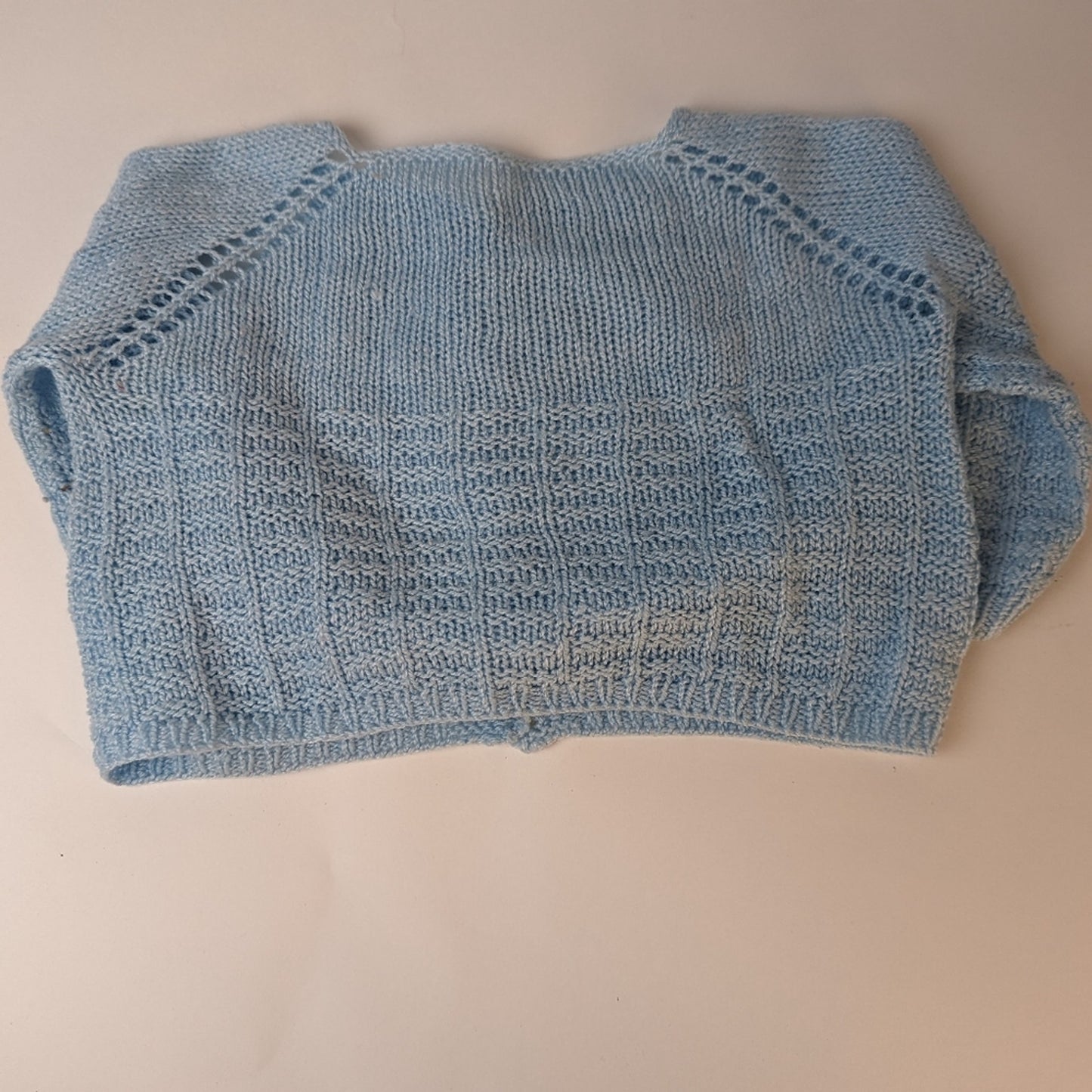 Handmade Infant Knit Cardigan/ 0-3 mths