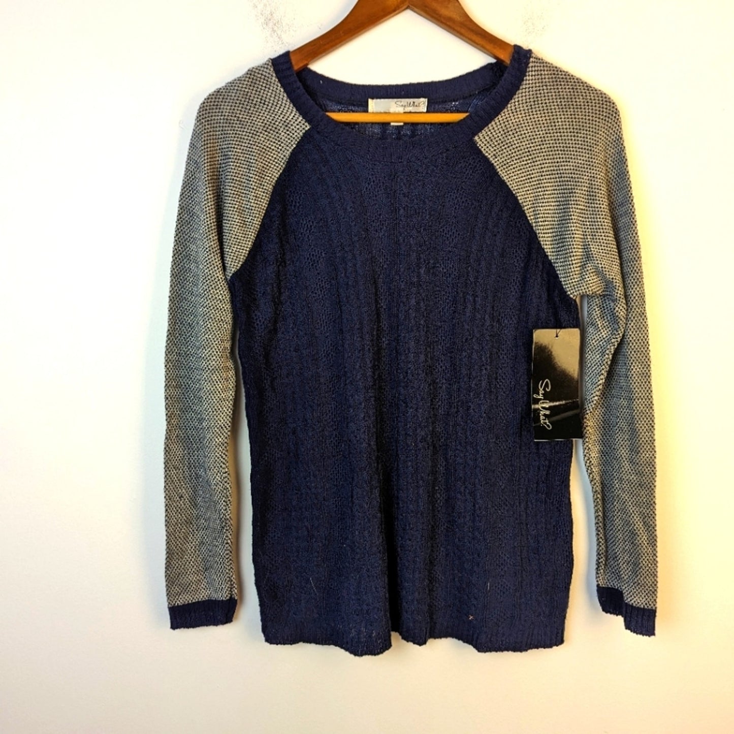 NWT Say What? Knit Shirt / Large