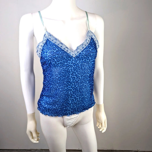 Blue Leopard Print Cami - S