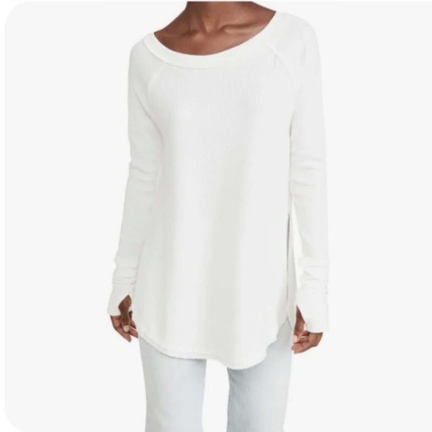 Free People Oversized Thermal Top / Small