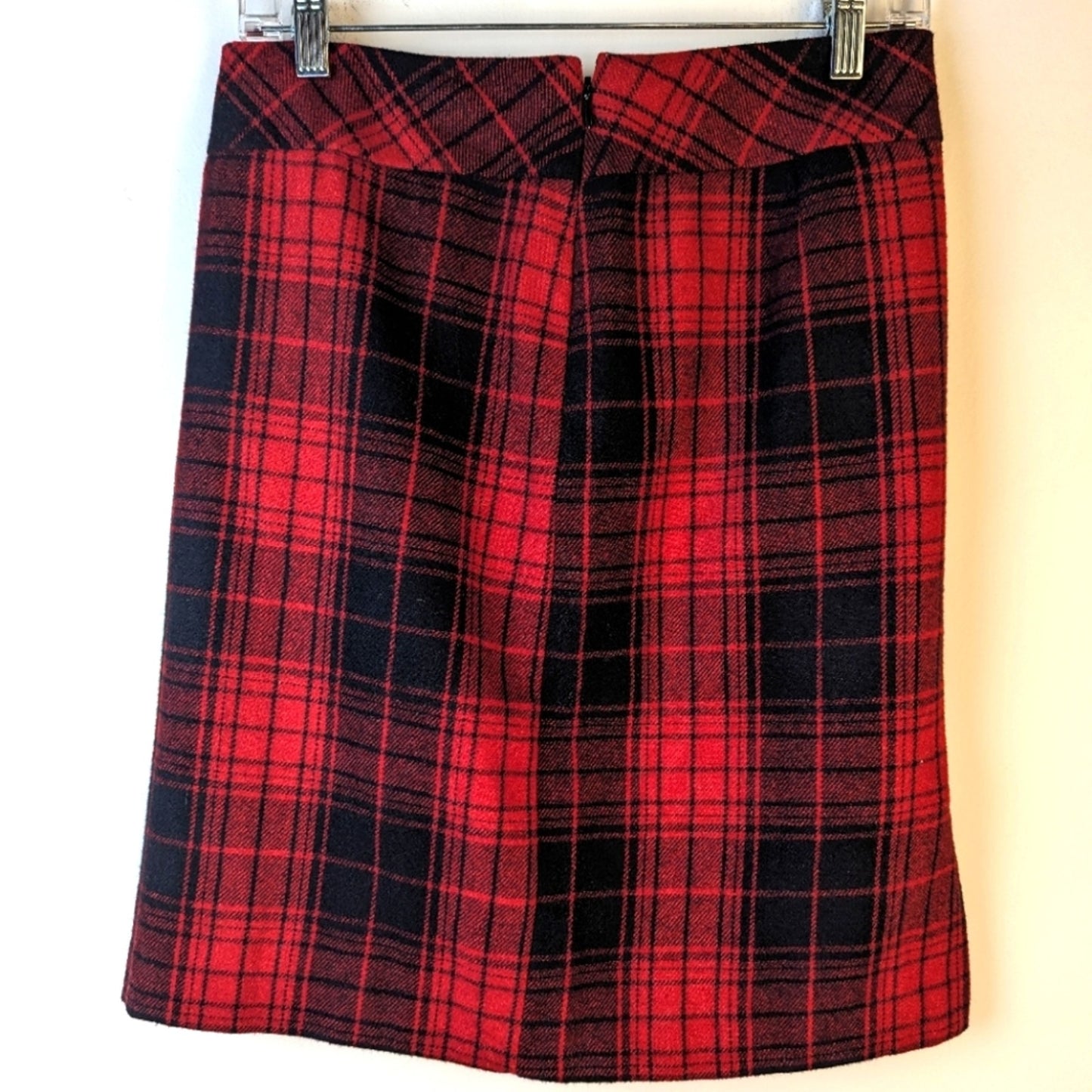 Eddie Bauer Plaid Wool Pencil Skirt / 2