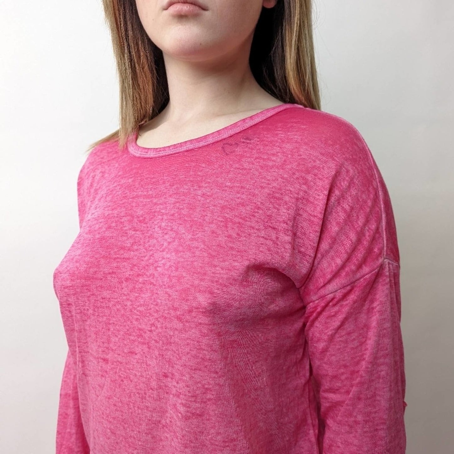 Betsy Johnson Hot Pink Long Sleeved Cutout Shirt - M