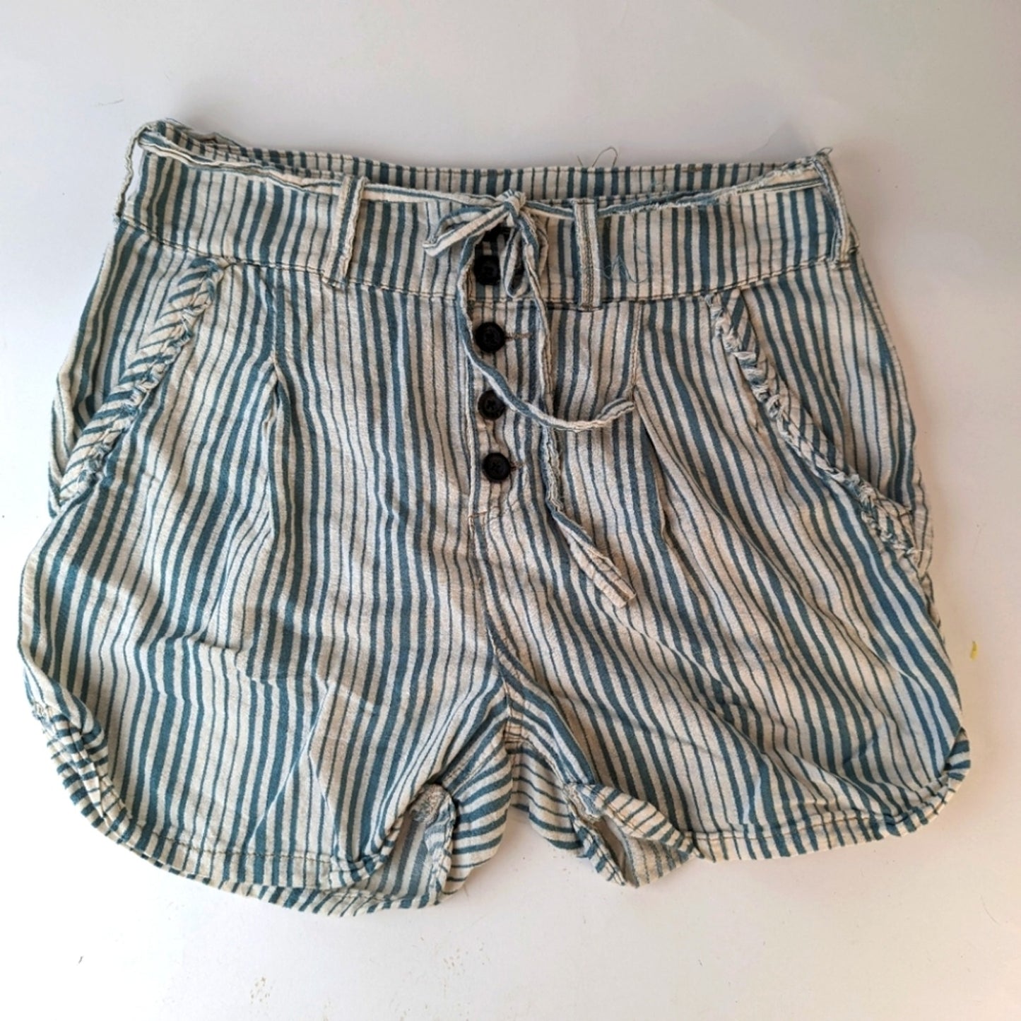 Free People High Waisted Striped Shorts- 4