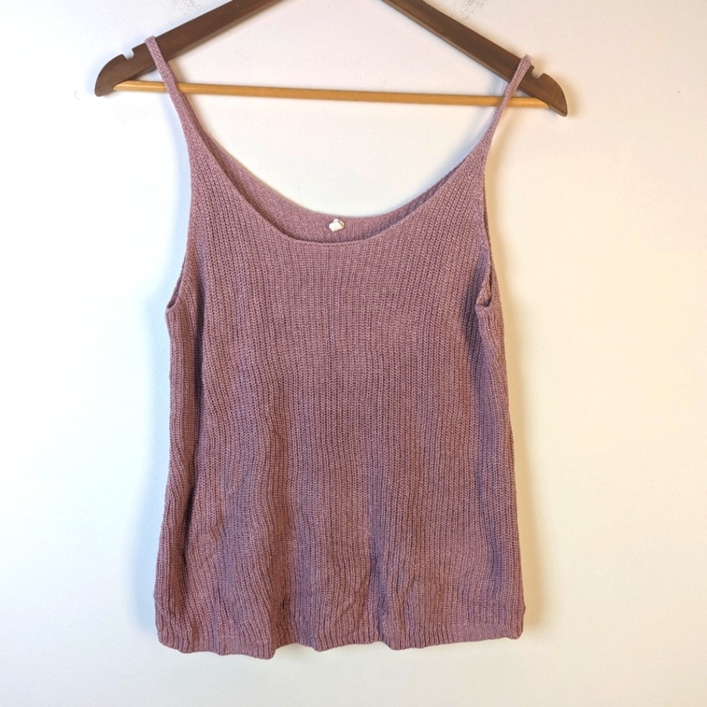 Mauve Knit Sweater Tank Top / Small