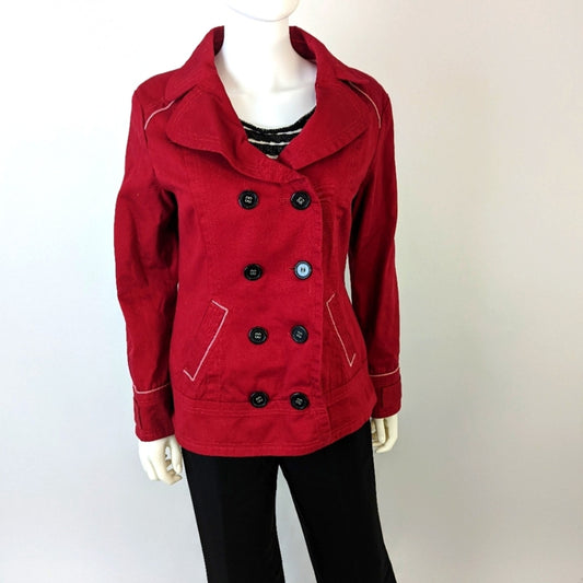 Hazel Red Peacoat L