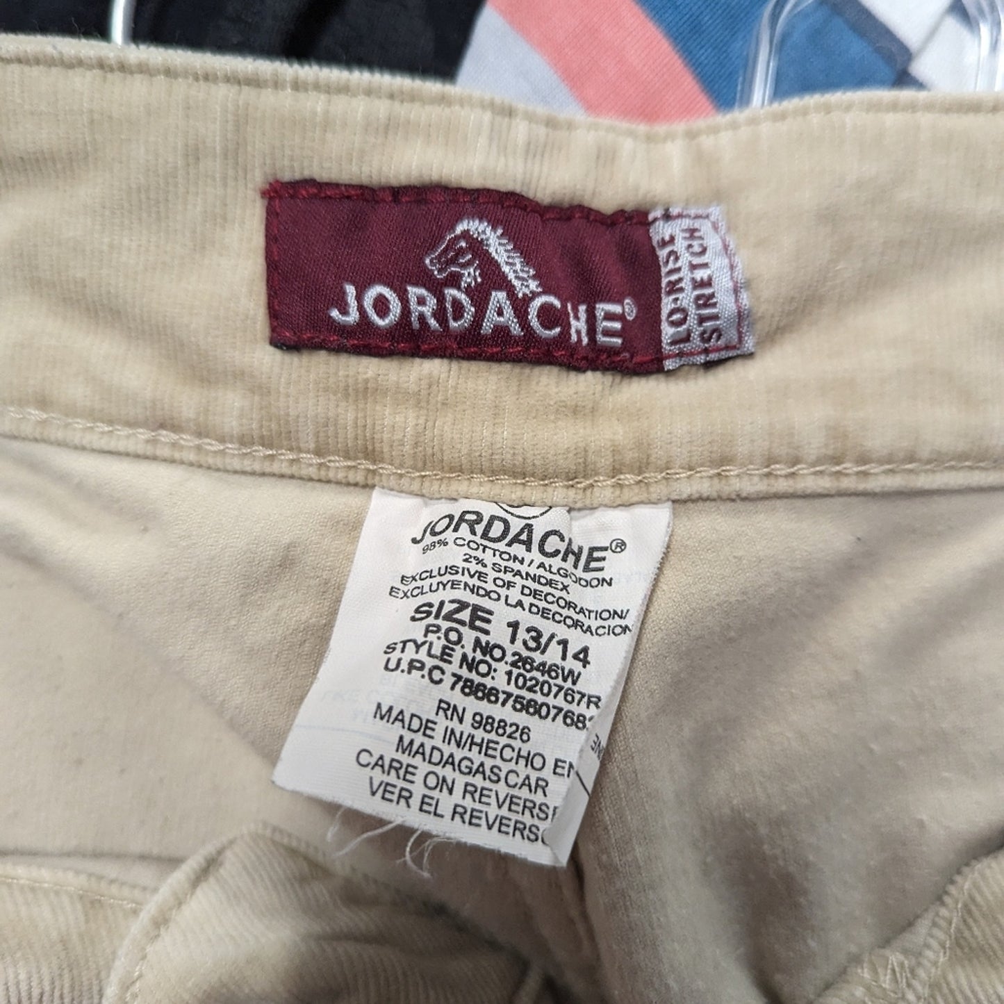 Jordache Lo-Rise Stretch Flared Button Front Pants 13/14