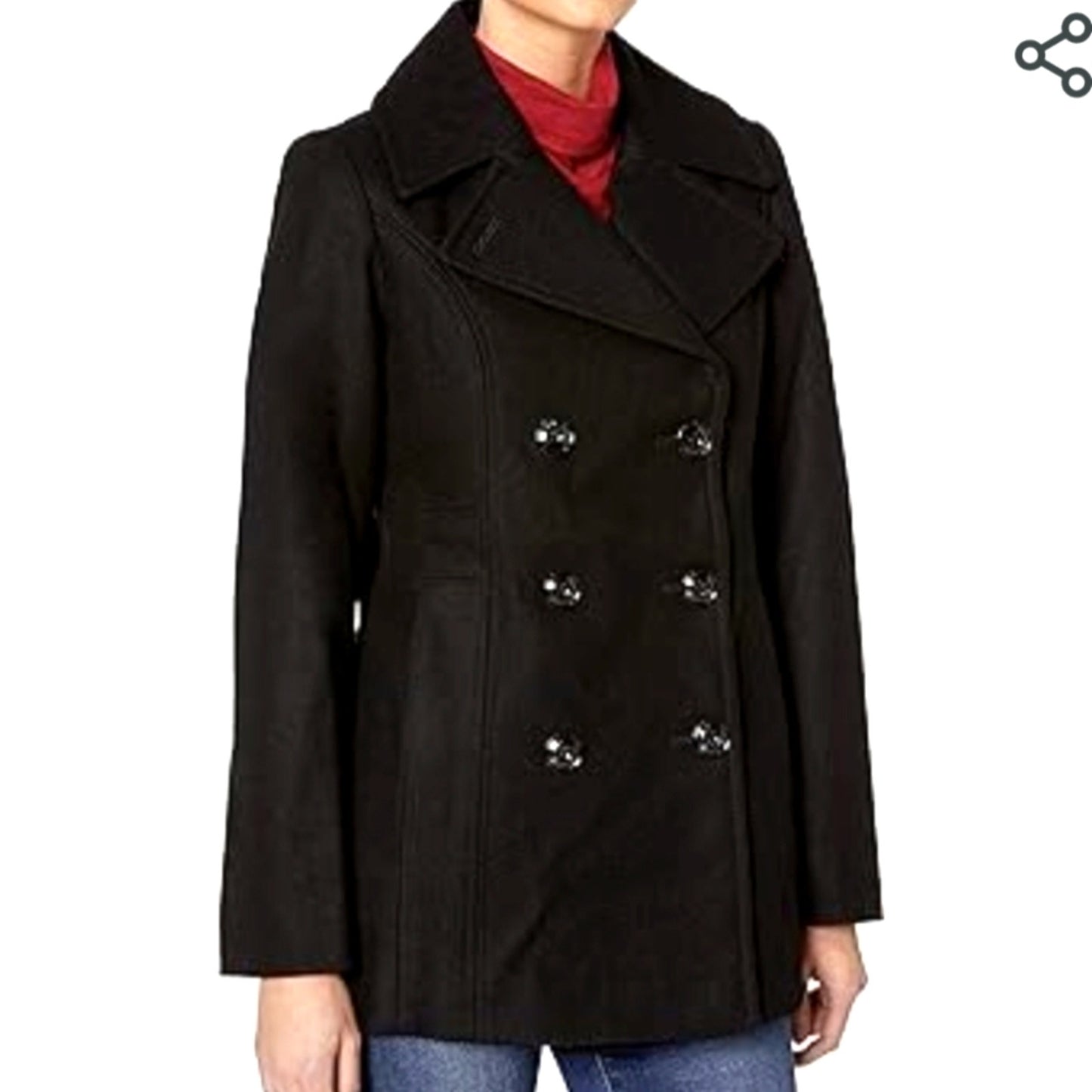 London Fog Wool Pea Coat - Small