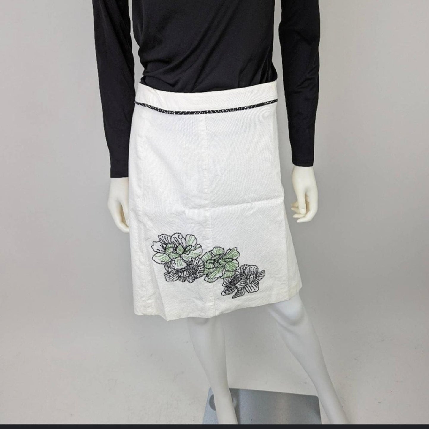 Sigrid Olsen Embroidered Skirt - Small