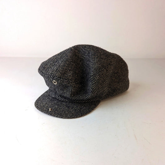 Vintage Newsboy Wool Hat - Large