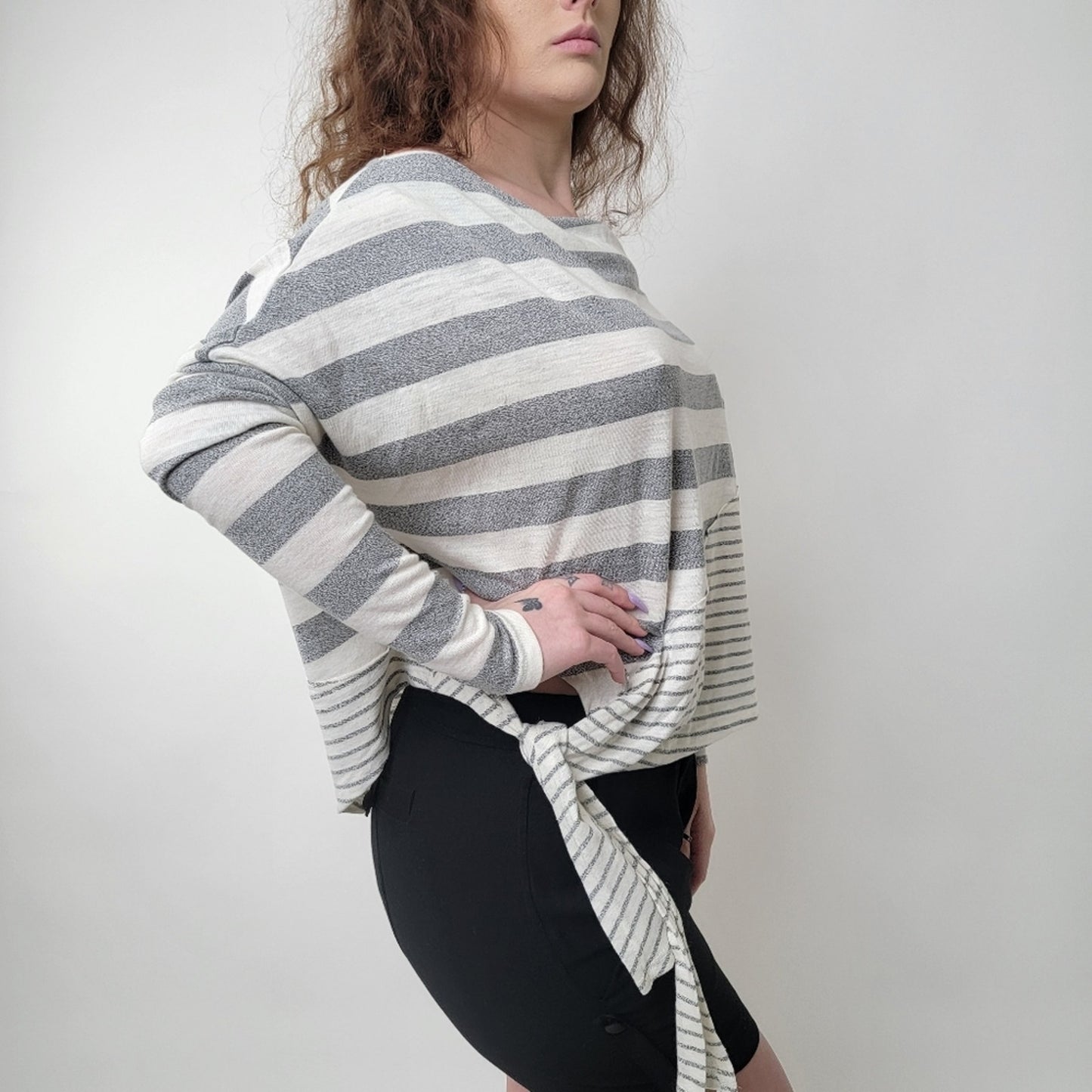 By Together | Striped Oversized Boxy Shirt S