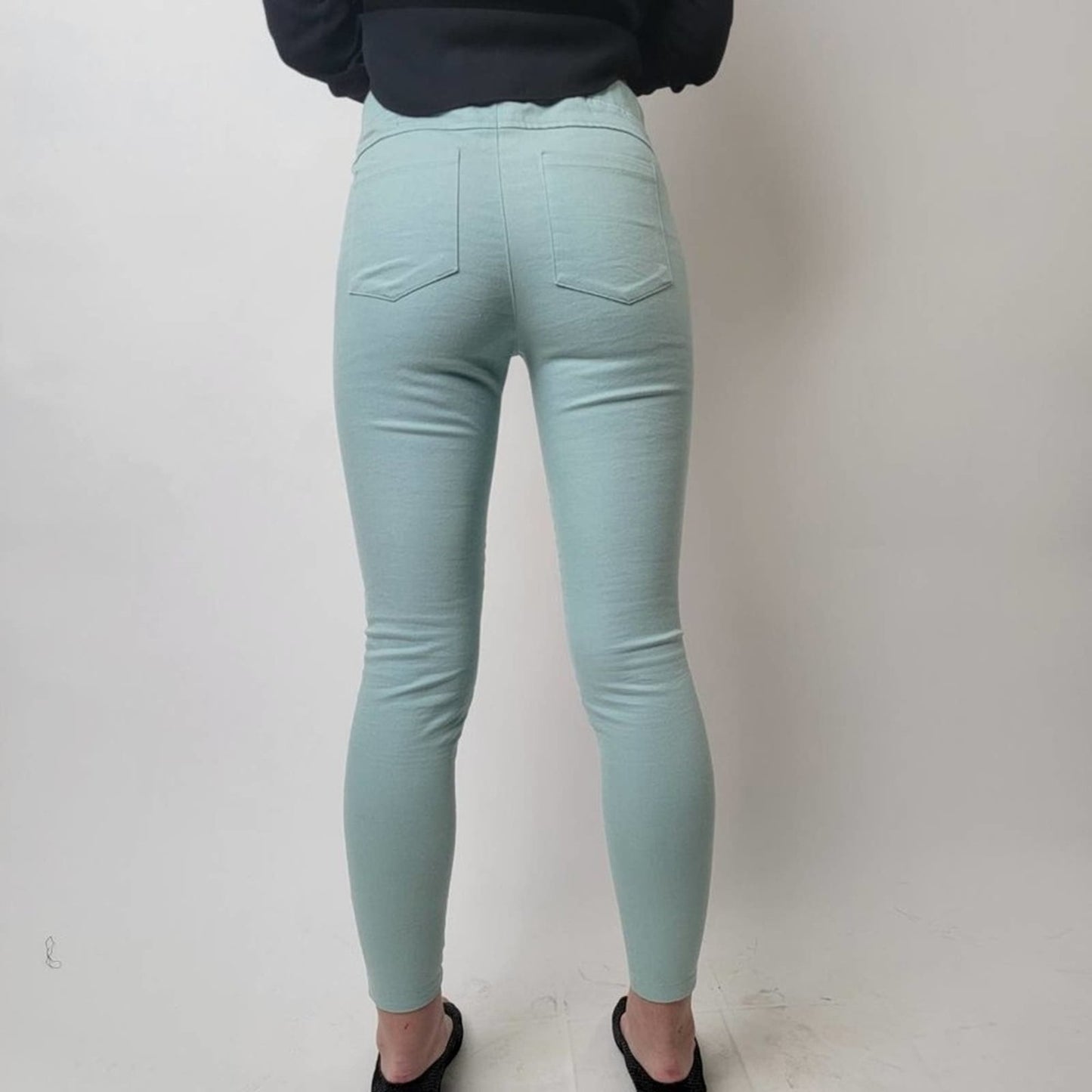 Umgee Womens Distressed Mint Leggings