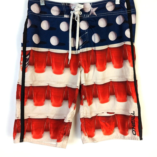 O' Neill Red Solo Cup Board Shorts