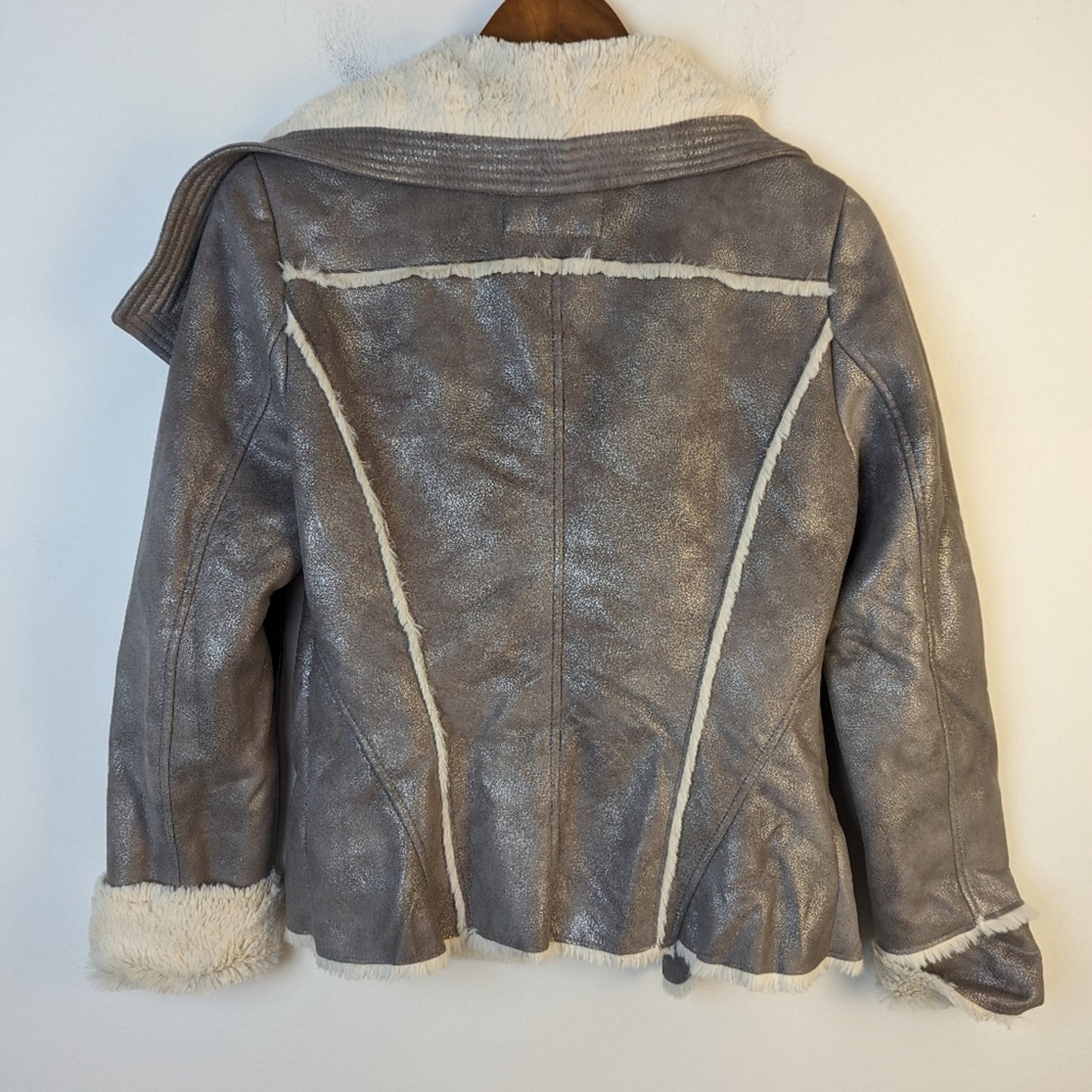 Guess Faux Suede Moto Bomber Jacket / Medium