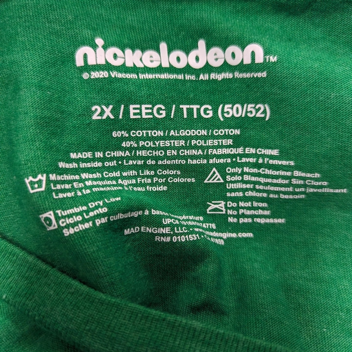 Nickelodeon Seasons Greeting Tee Shirt - 2XL