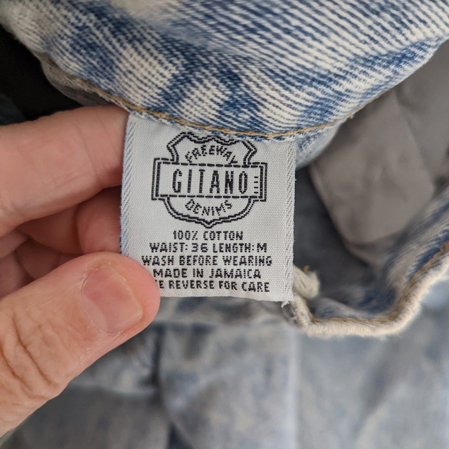 Vintage Gitano Acid Washed Jeans 36