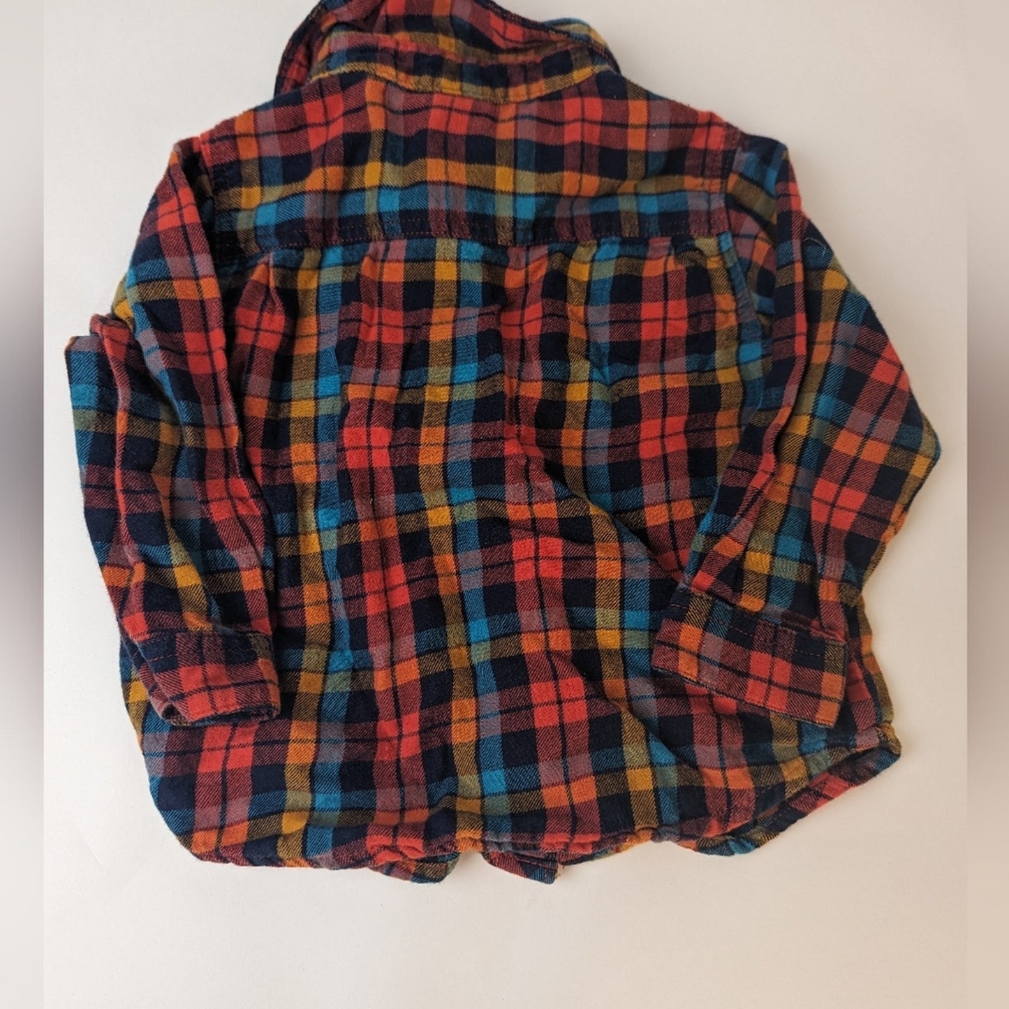 Old Navy Plaid Button Front Shirt / 12-18 mths.