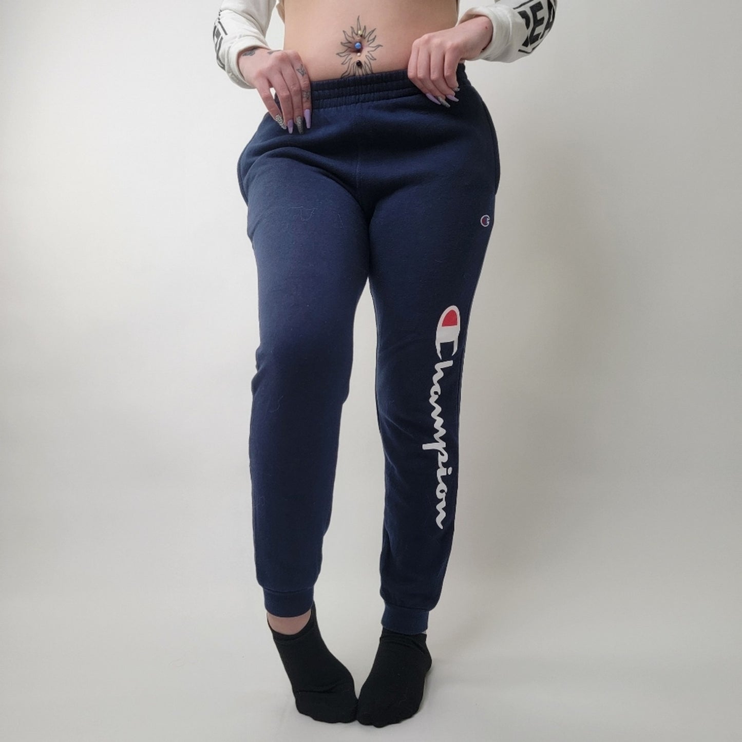 Champion Logo  Kids Sweatpants L