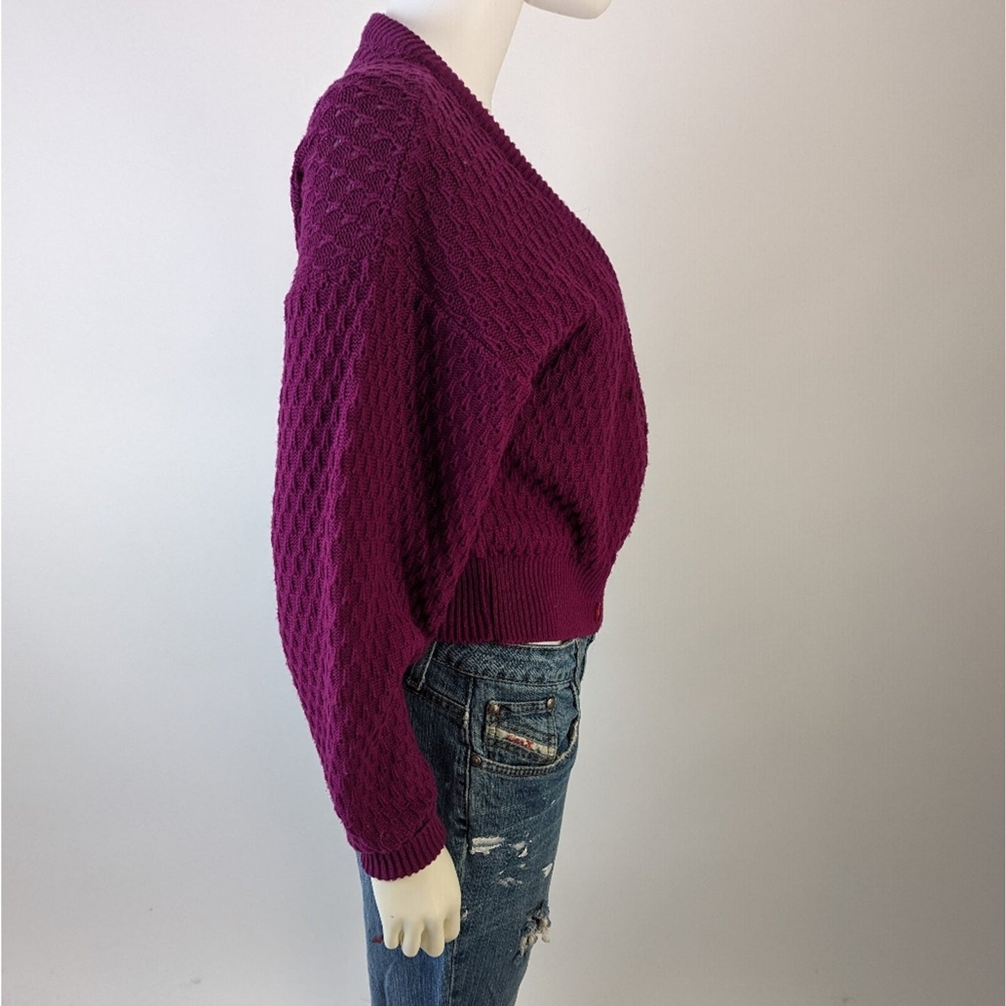 Vintage 80's Knit The Complex Cardigan M