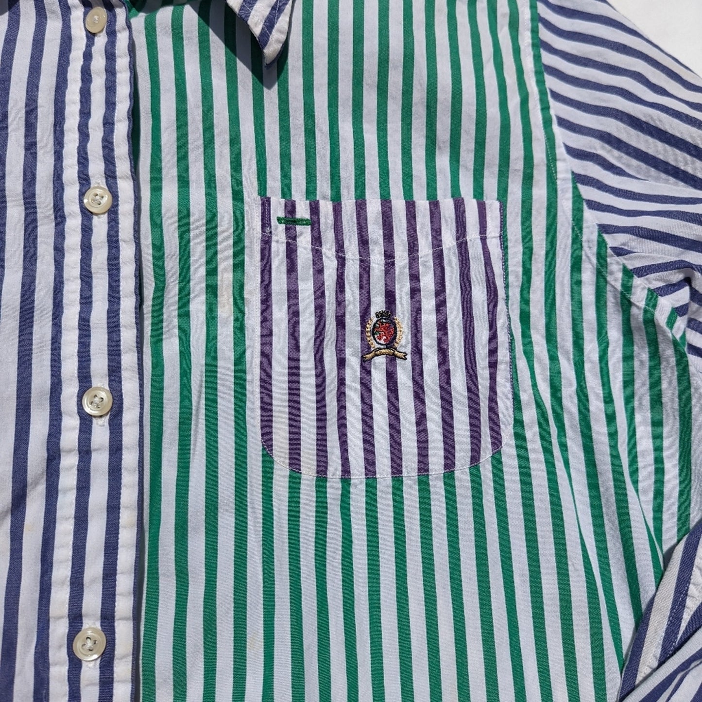 Vintage Tommy Hilfiger Striped Button Front Shirt 16