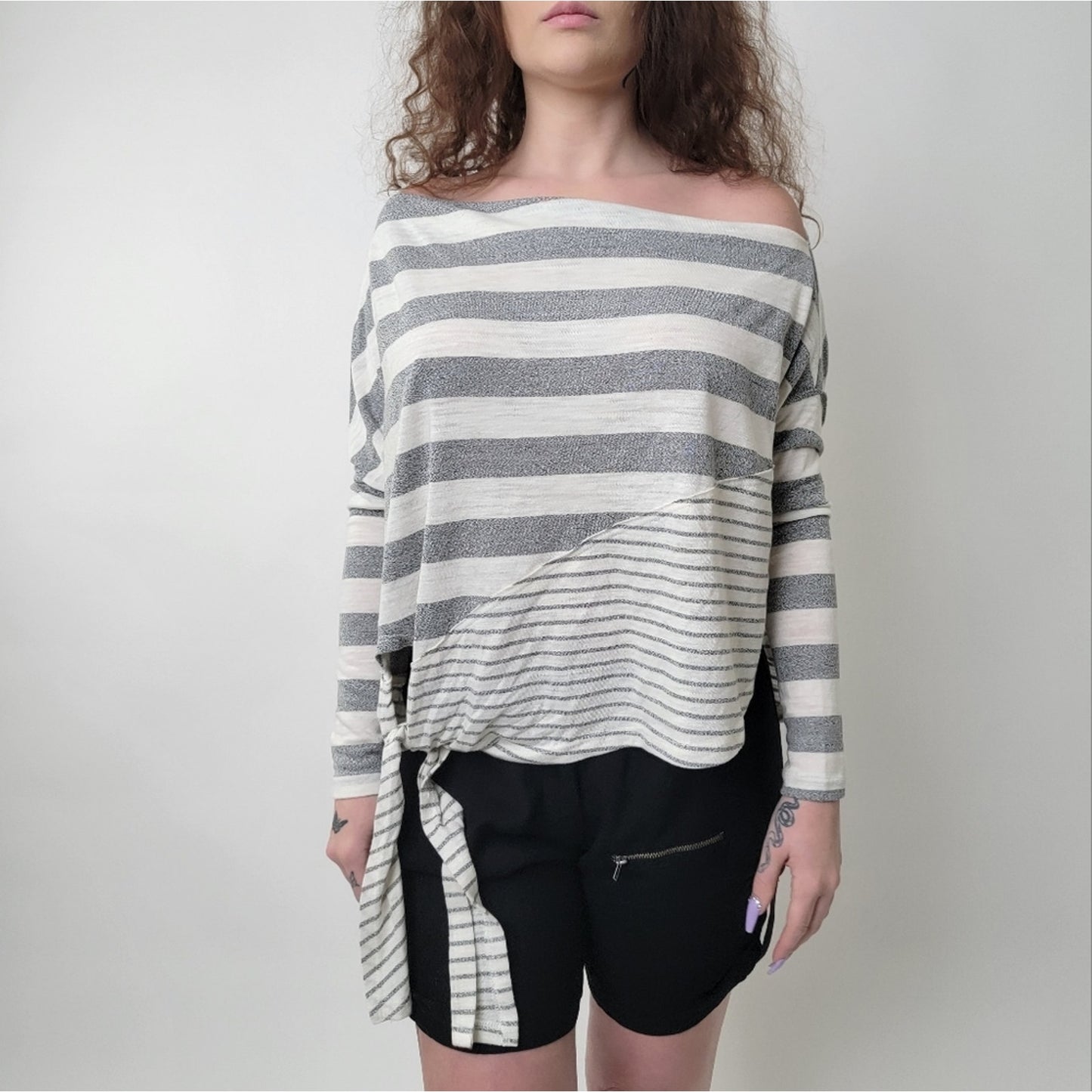 By Together | Striped Oversized Boxy Shirt S