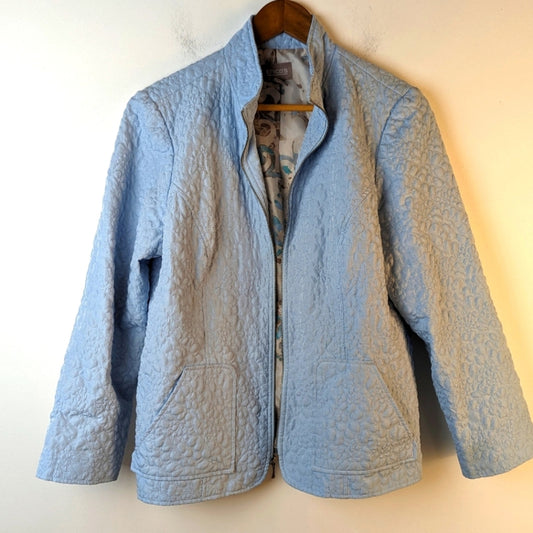 Chico's Baby Blue Quilted Jacket - 2 (12)