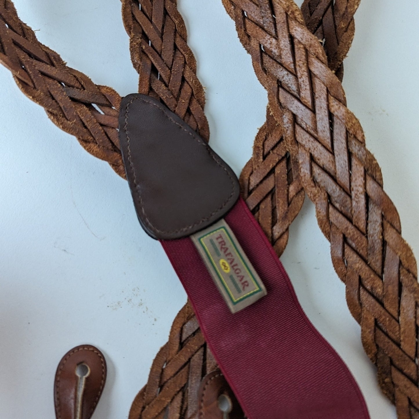 Trafalgar Vintage Leather Braces Suspenders