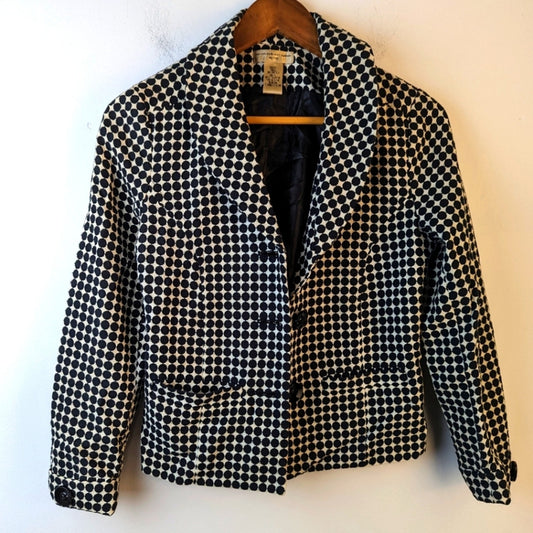 Vintage Polka Dot Cropped Jacket / Medium Petite