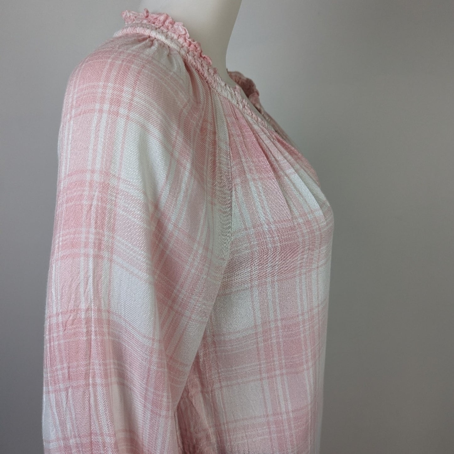 Harper Heritage Pink Plaid Top M