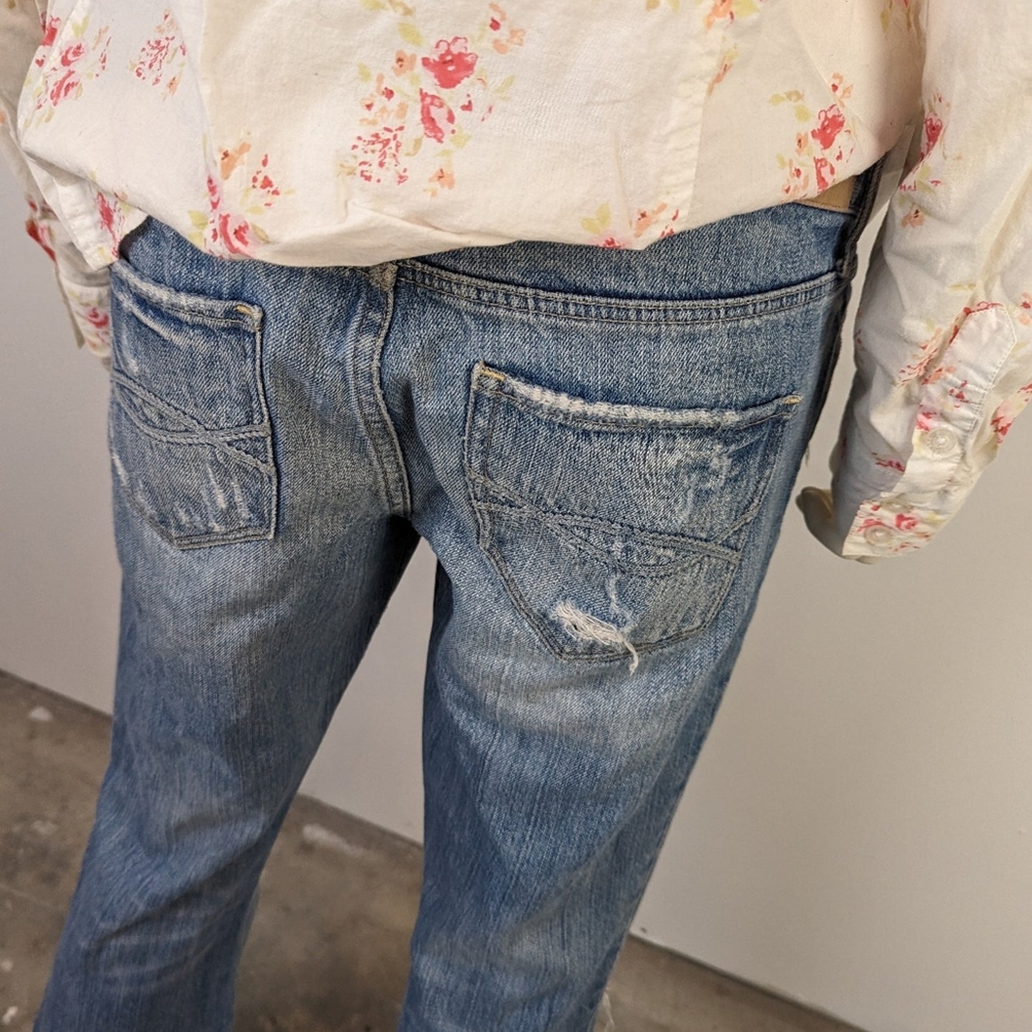 Abercrombie & Fitch Flared Distressed Jeans