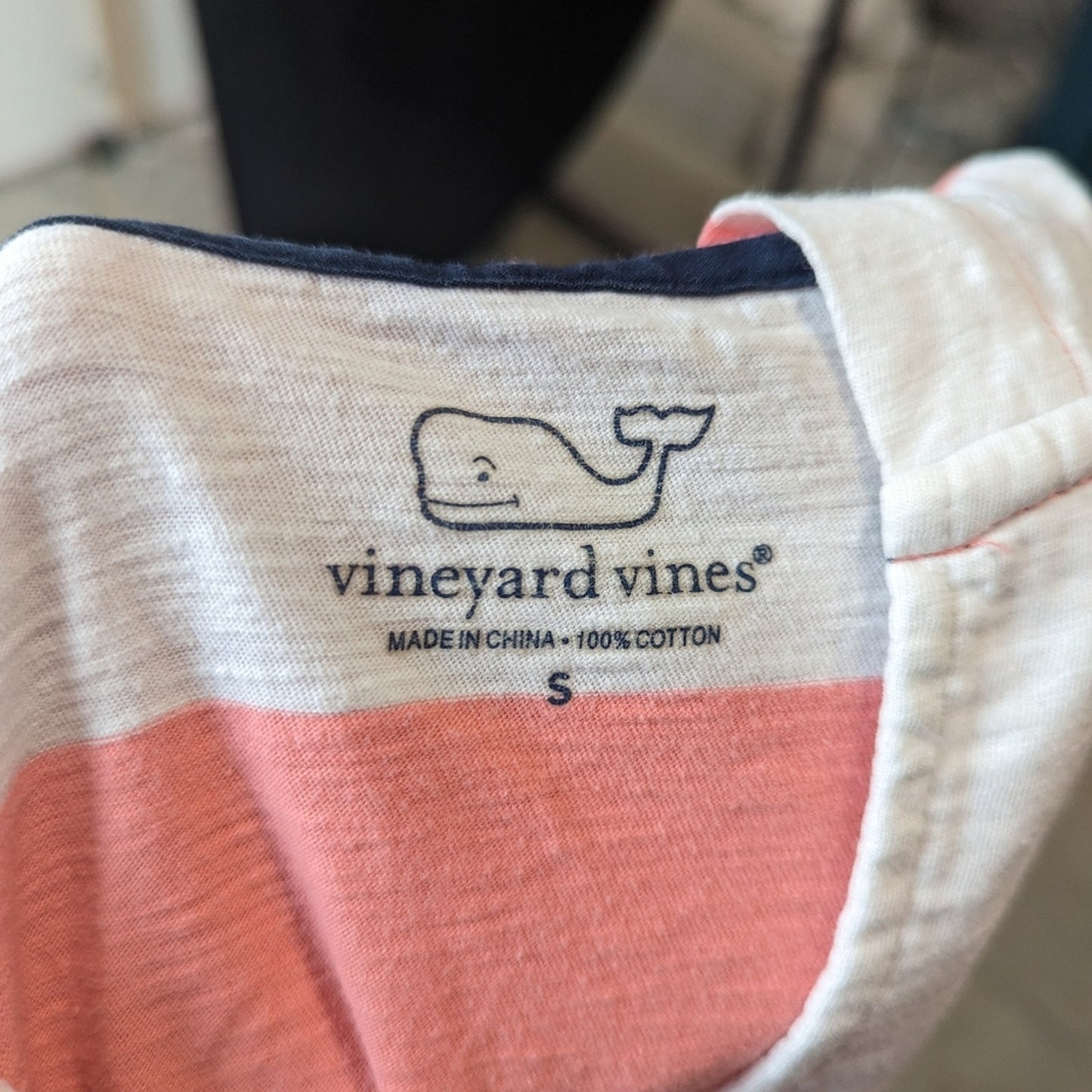 Vineyard Vines Stripped Hooded Tee Shirt - Small