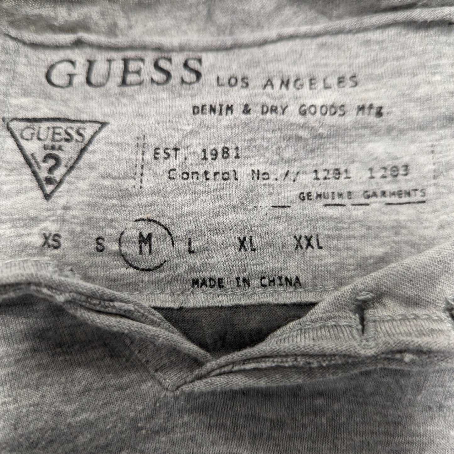 Guess Distressed Grey Tee Shirt / Medium