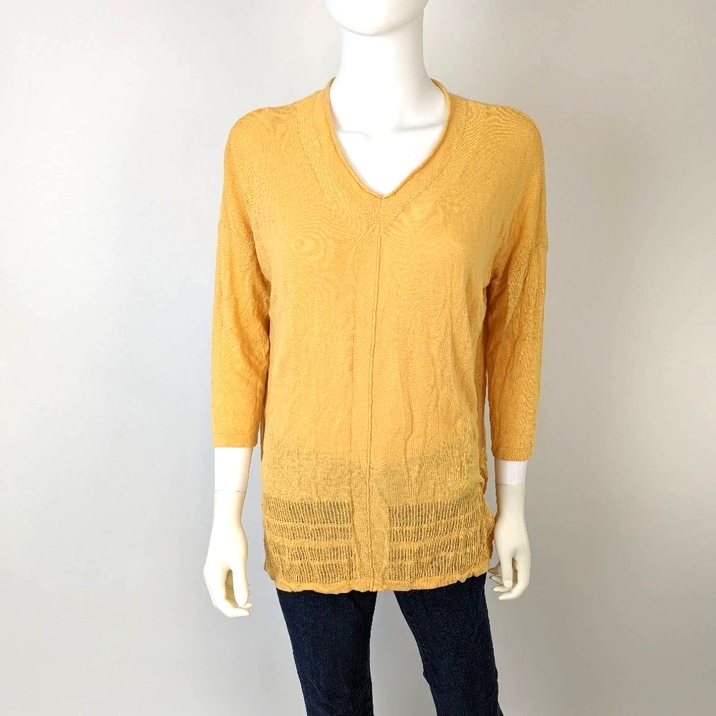 Rachel Zoe Yellow Knit Sweater XL