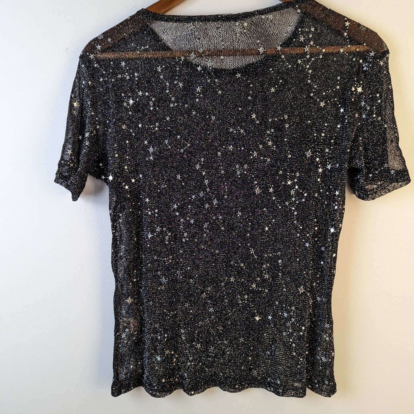 Sheer Shimmering Star Shirt / Medium