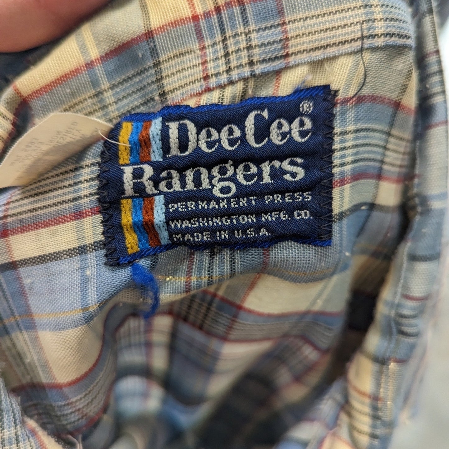 Vintage 70's Dee Dee Rangers Plaid Western Shirt - 15