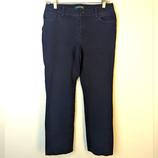 Lauren Ralph Lauren Blue Canvas Pants / 6